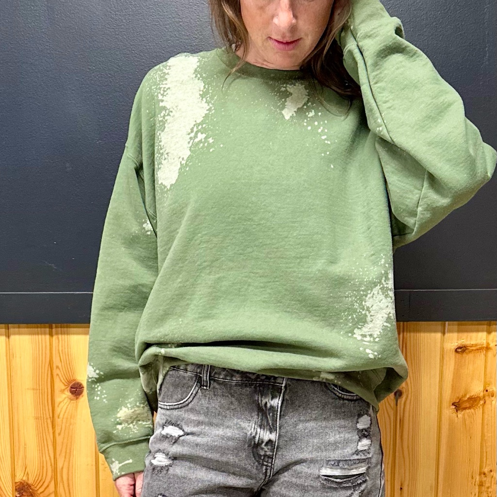 Green Bleach Crewneck